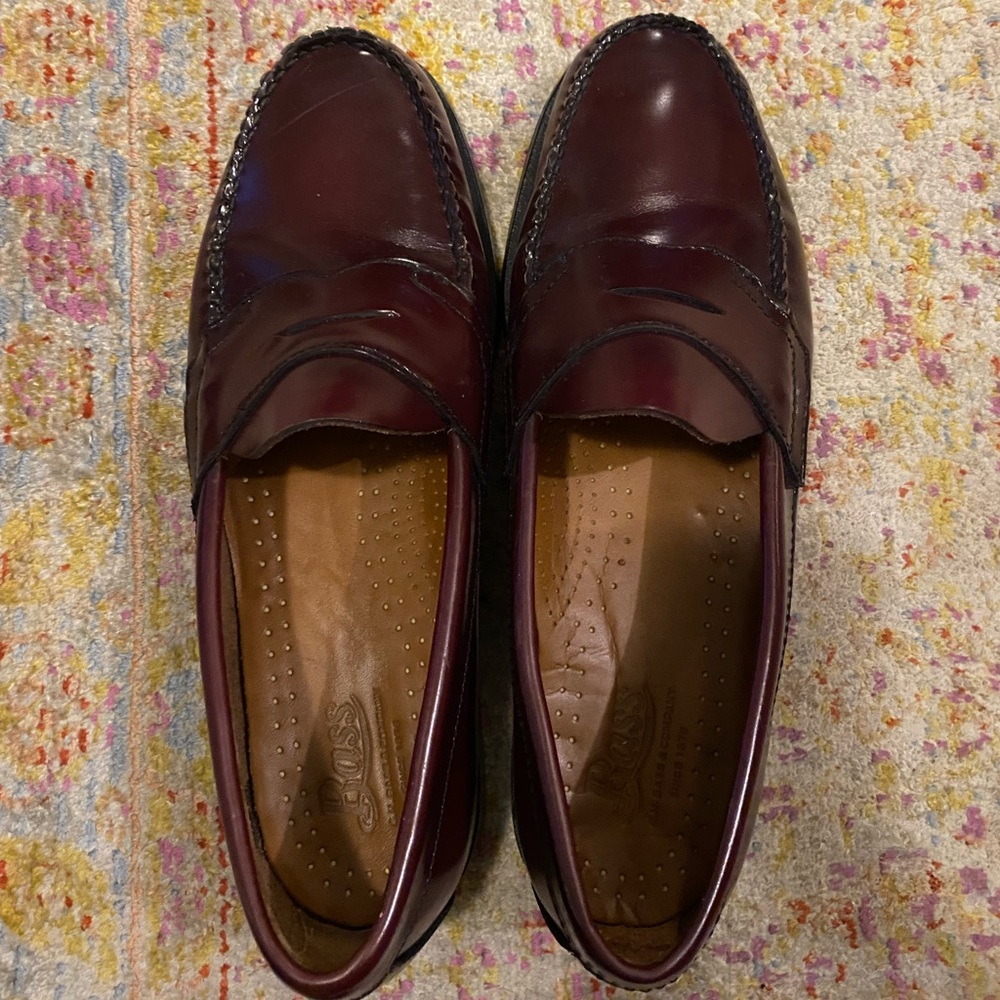 Weejuns G.H. Bass & Co. Maroon Leather Loafers
